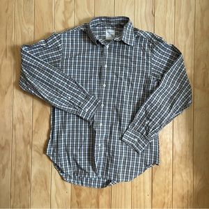 Billy Reid Gingham Plaid Long Sleeve Button Dwn Shirt Size- medium